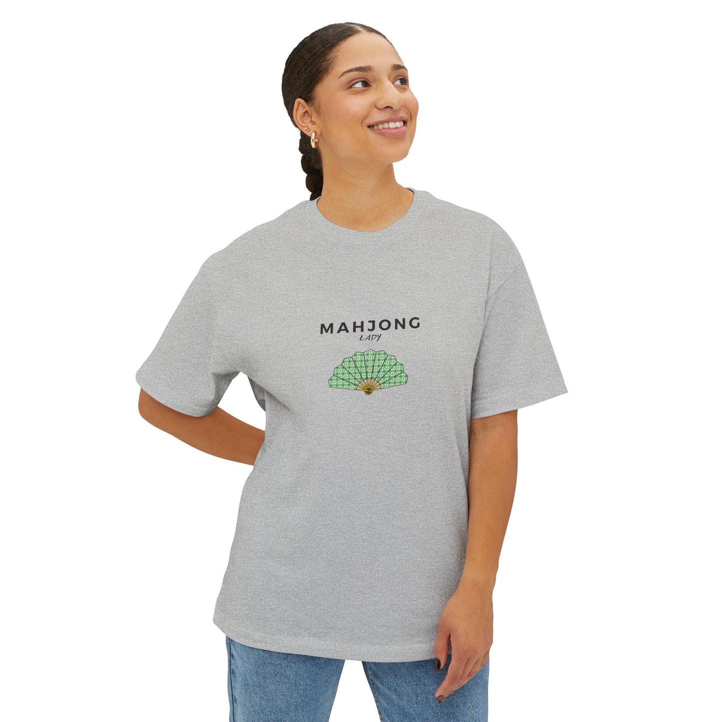 Mahjong Fan Boxy Ladies T-Shirt