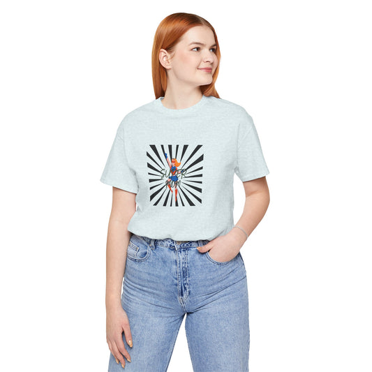 Super Mom Hero T-shirt, light blue