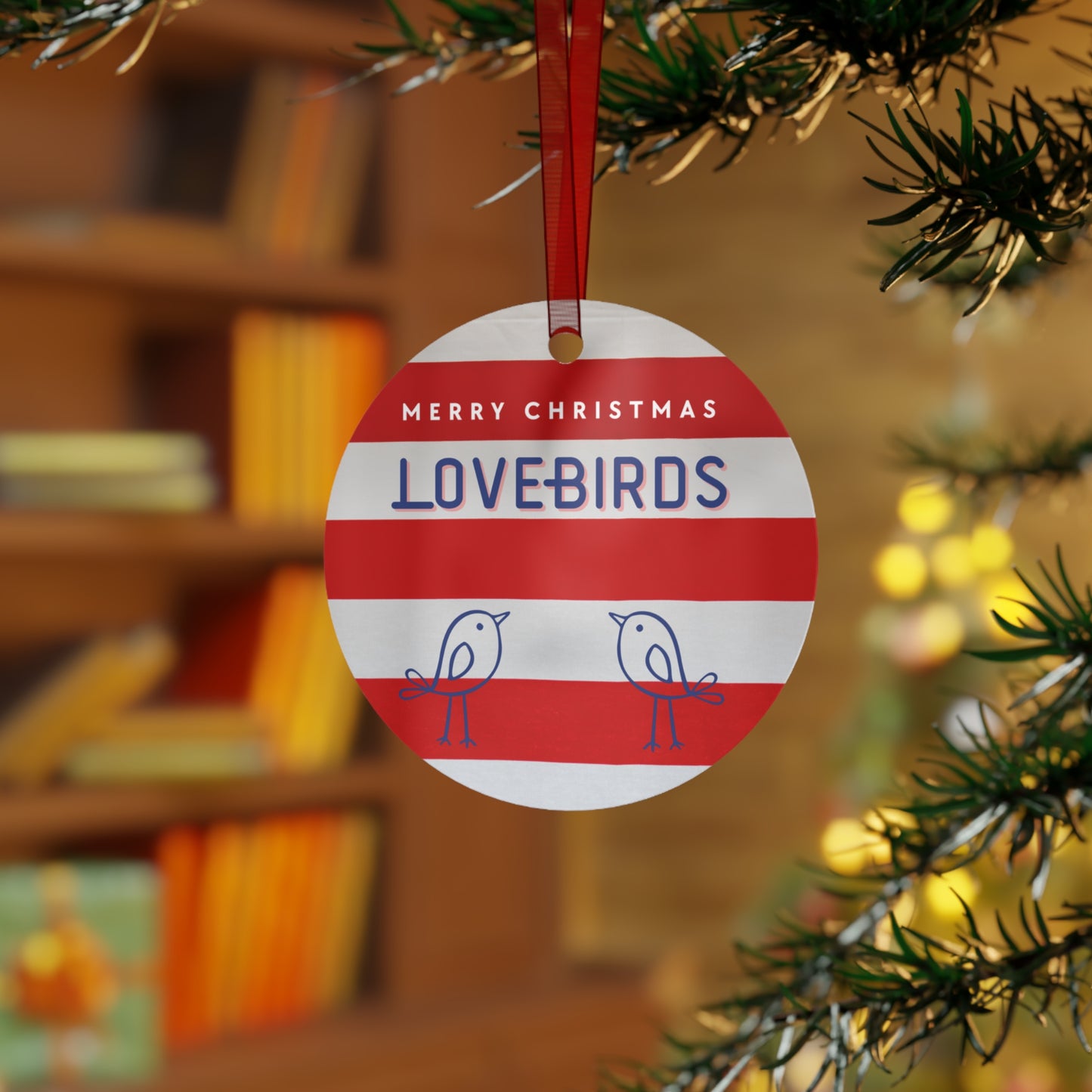 Couples Christmas Ornament - Red 