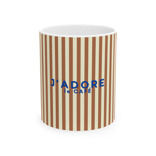 I Love Coffee Mug - Brown