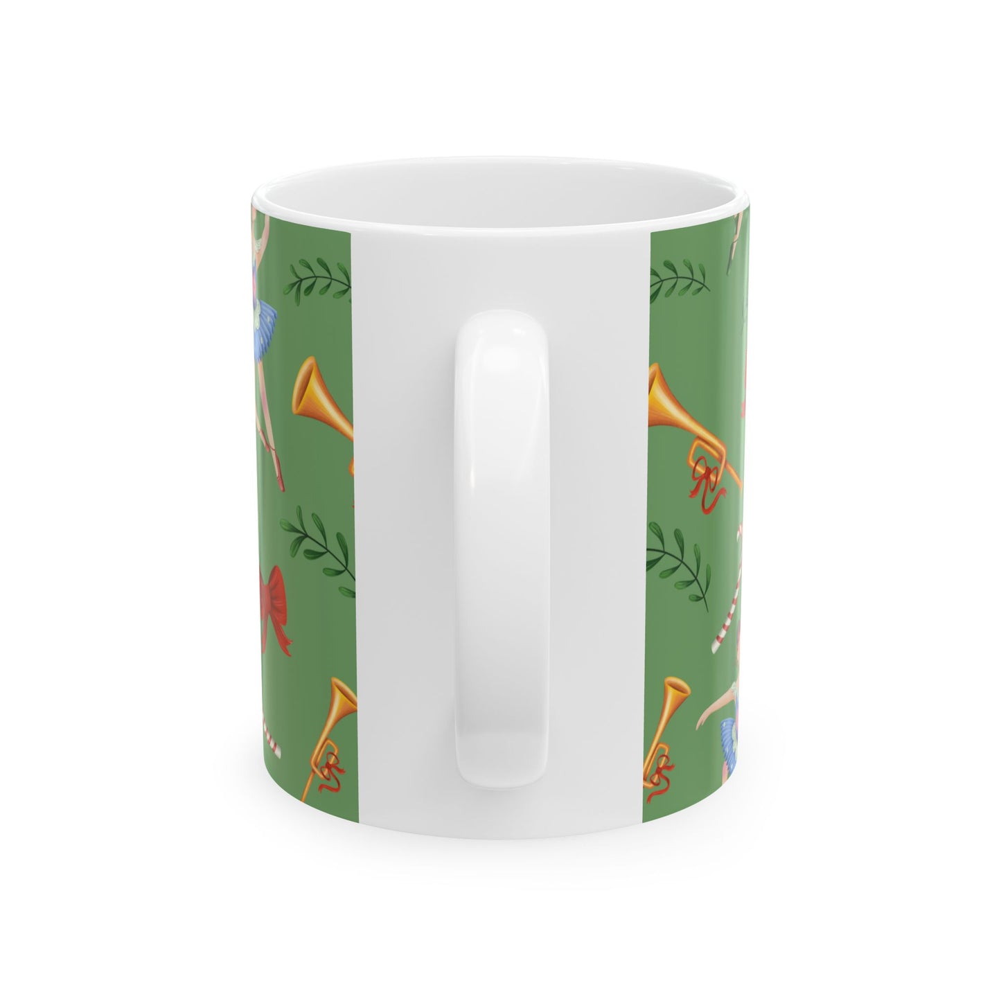 Nutcracker Ballet Mug, Mint Green – 'Sugar Plum Dreams' Holiday Ceramic Coffee Cup (11oz & 15oz)