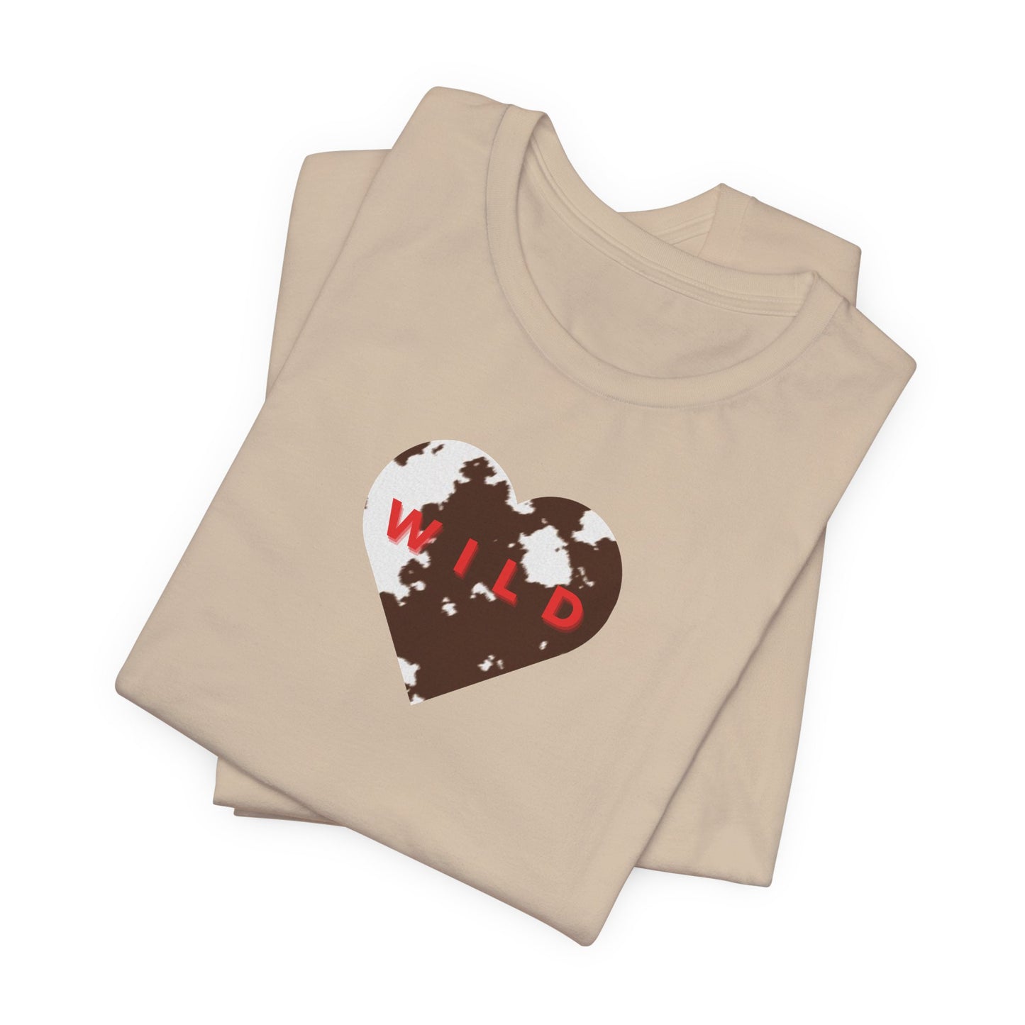 Cowhide Heart Ladies Tee, Cowgirl Style