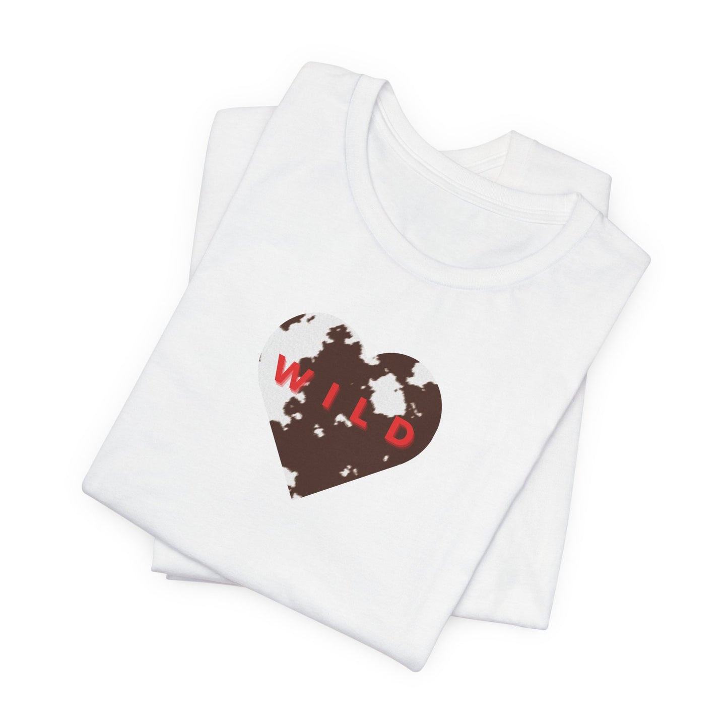 Cowhide Heart Ladies Tee, Cowgirl Style