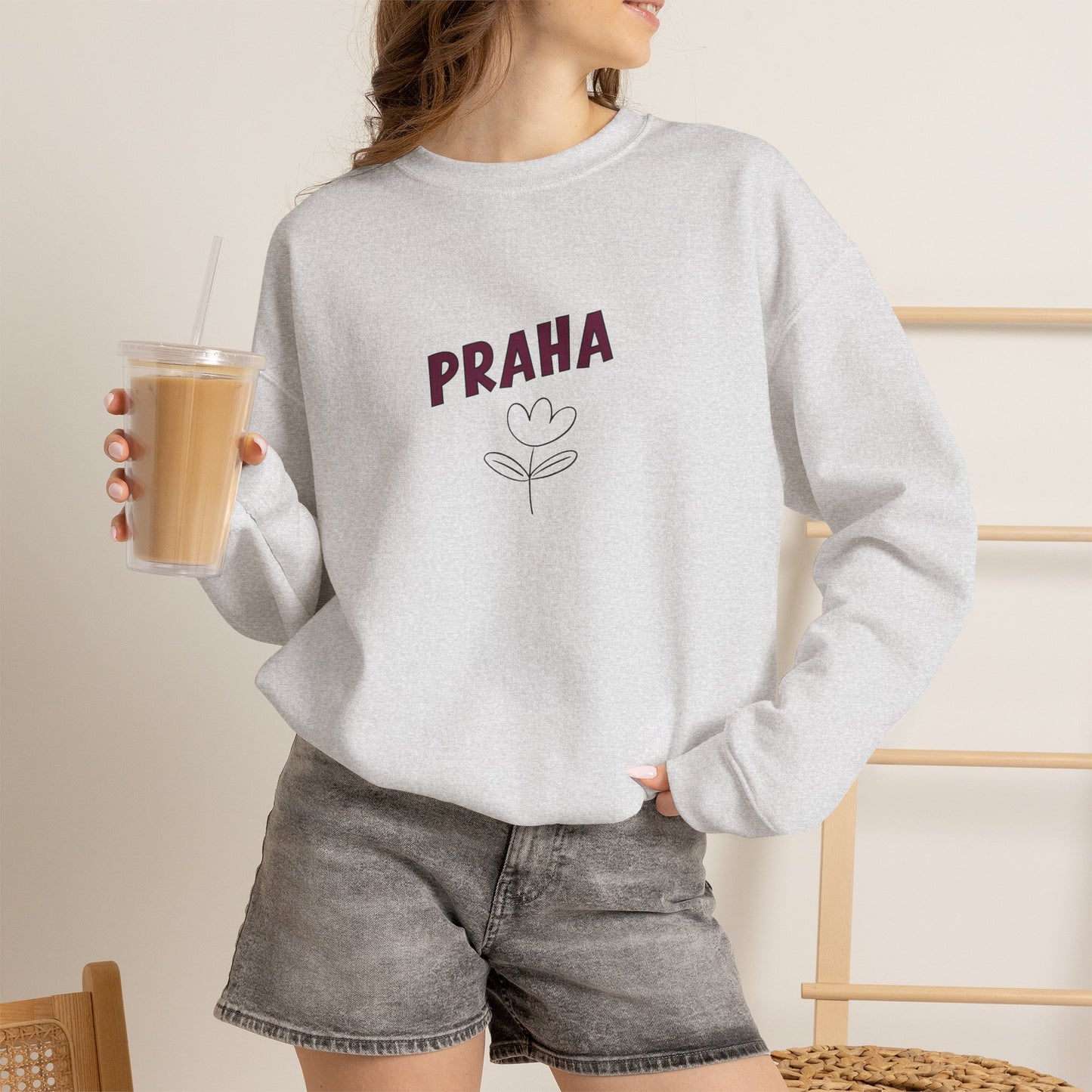 PRAHA Floral Crewneck Sweatshirt - Global Nomad Edition