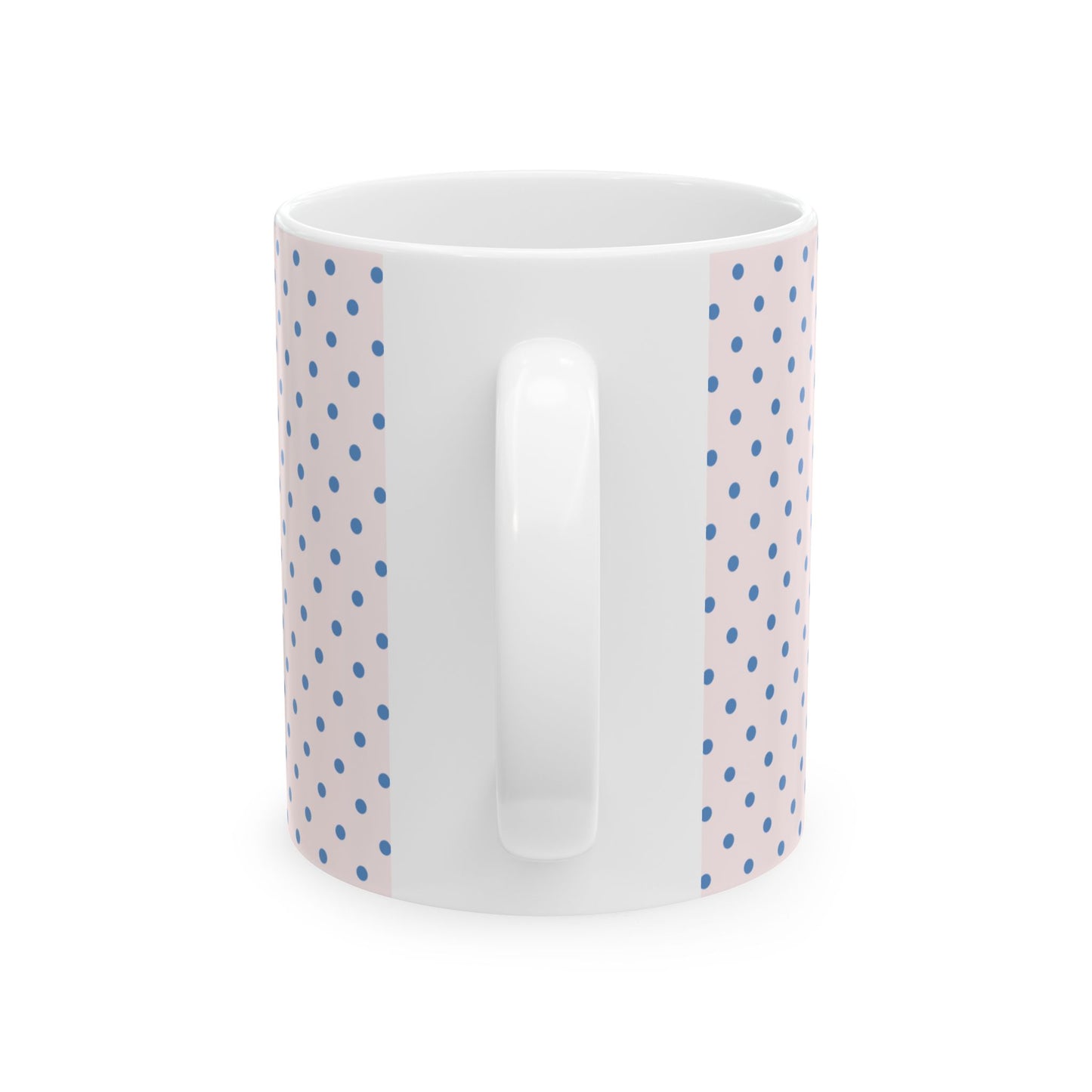 Blue Polka Dot  Ceramic Mug - "Je Ne Sais Quoi"