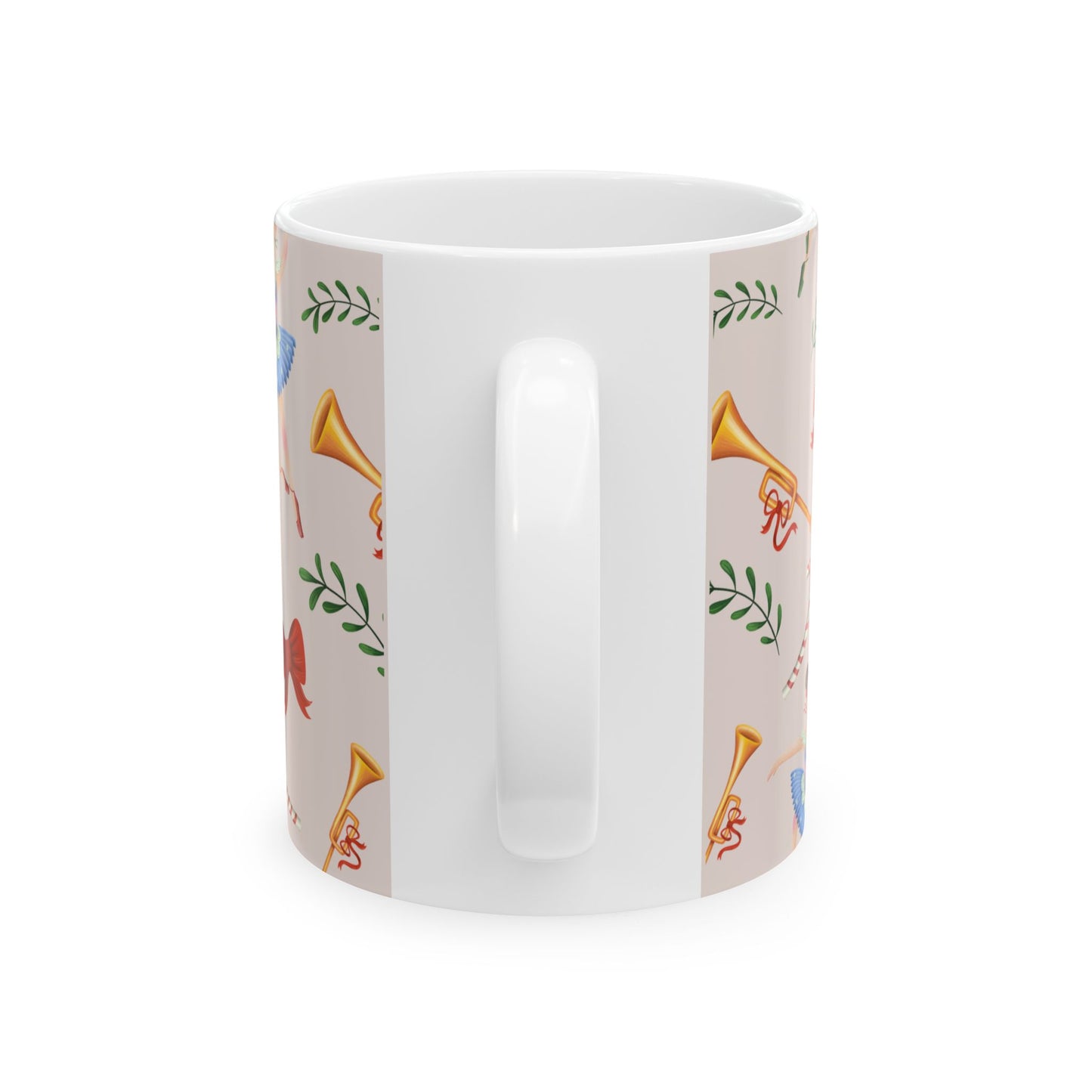 Nutcracker Ballet Mug, Light Pink – 'Sugar Plum Dreams' Holiday Ceramic Coffee Cup (11oz & 15oz)