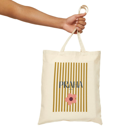 PRAHA Modern Canvas Tote Bag