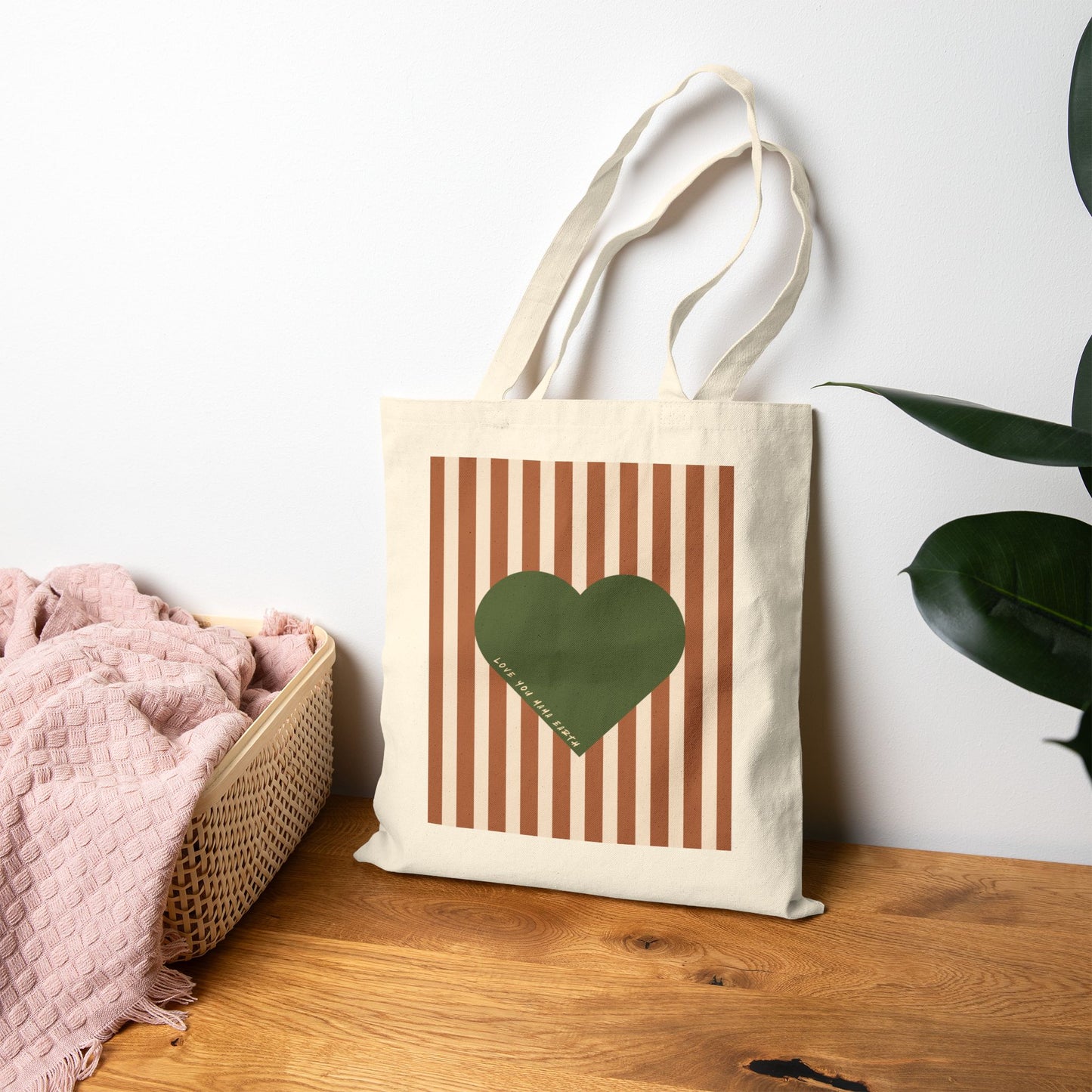 Eco-Friendly "Earth Mama" Love Canvas Tote Bag