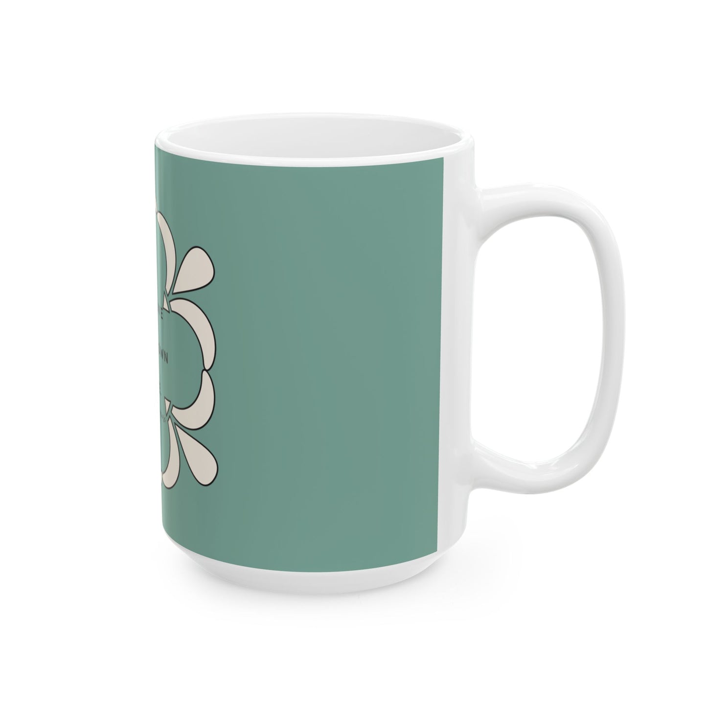 Shakespeare Quote Ceramic Mug, Sage Green — "To Thine Own Self Be True" Inspirational Coffee Cup
