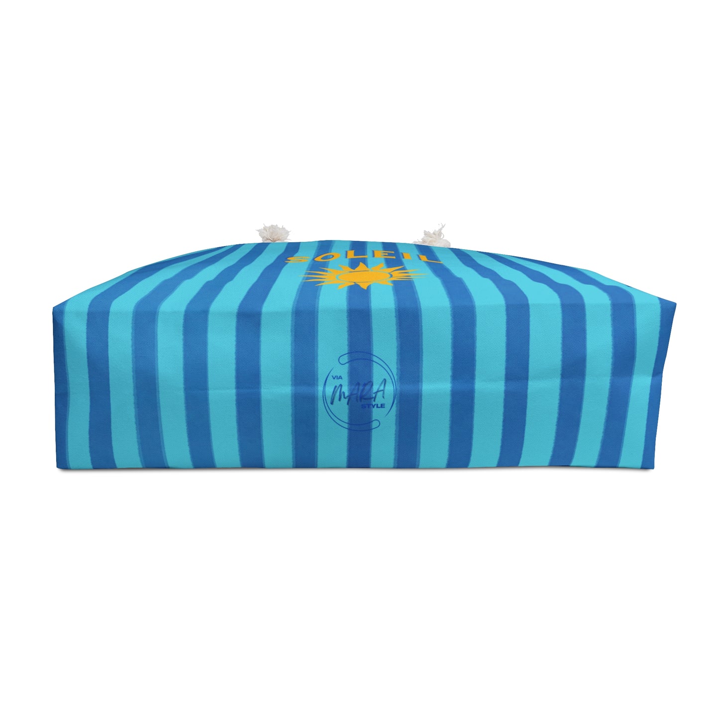 SOLEIL Oversized Aqua Blue Weekender Bag — Beach Tote