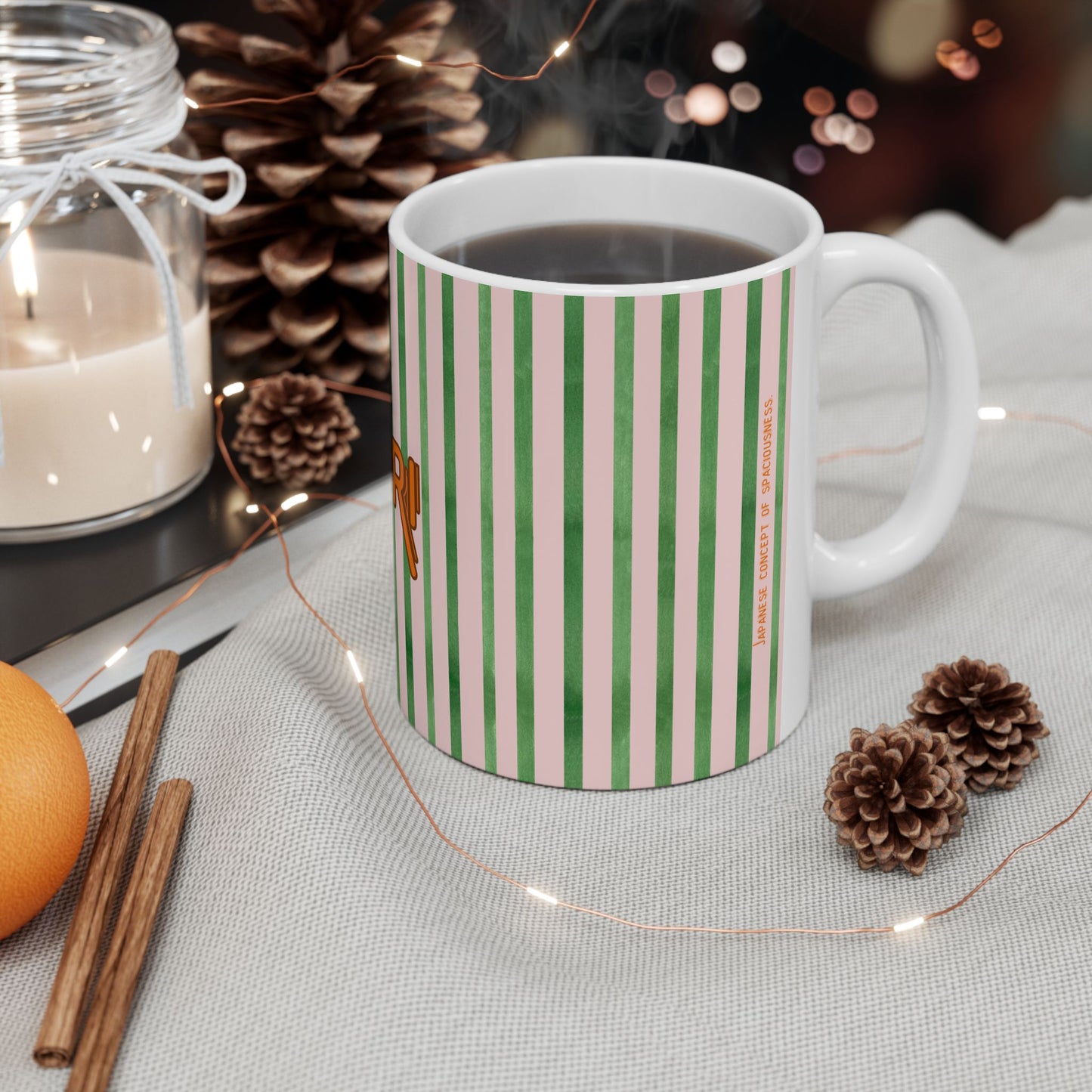 Japanese Philosophy YUTORI Ceramic Mug,  Zen-inspired