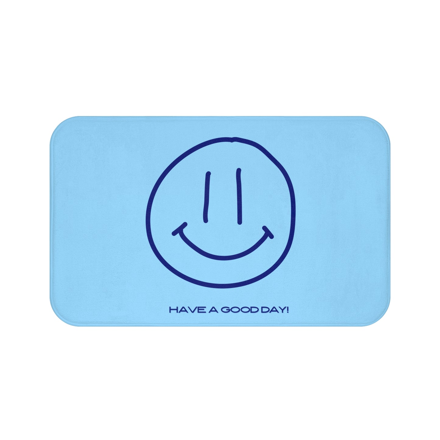 Light blue card with a smiley face and 'Have a Good Day!' text on a white background