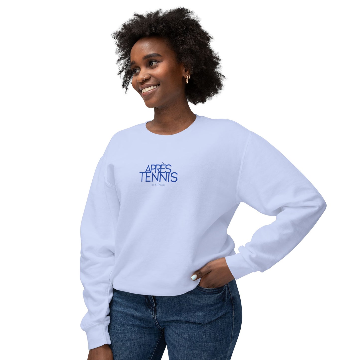 Apres Tennis Crewneck Sweatshirt - Sporty Chic Sweatshirt