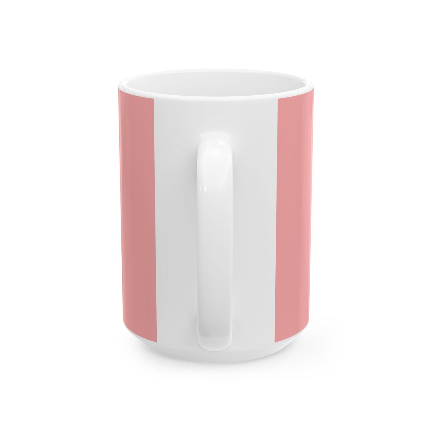 Deja Vu - "Living in the Illusion" Ceramic Mug,  Watermelon Color