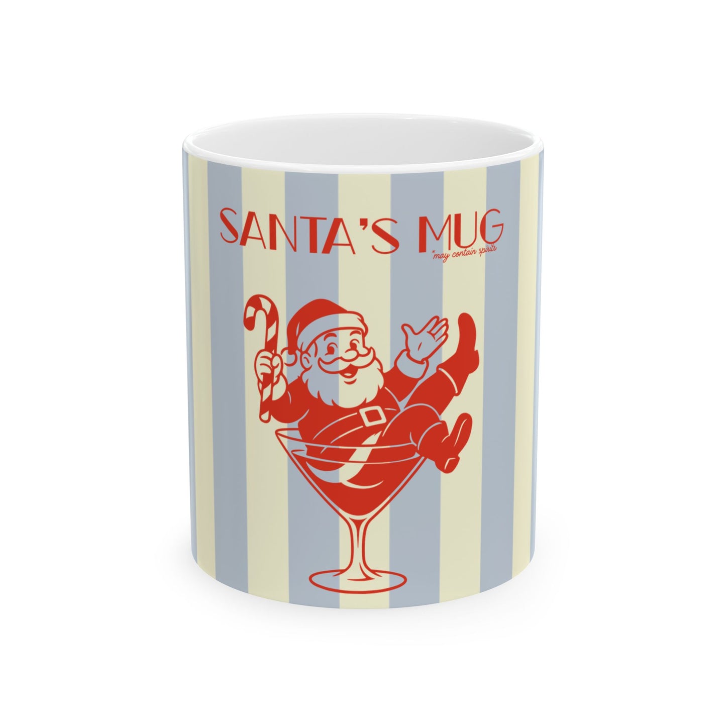 Santa's Mug Ceramic Coffee Mug — Festive Retro Santa Cocktail Design (11oz / 15oz)