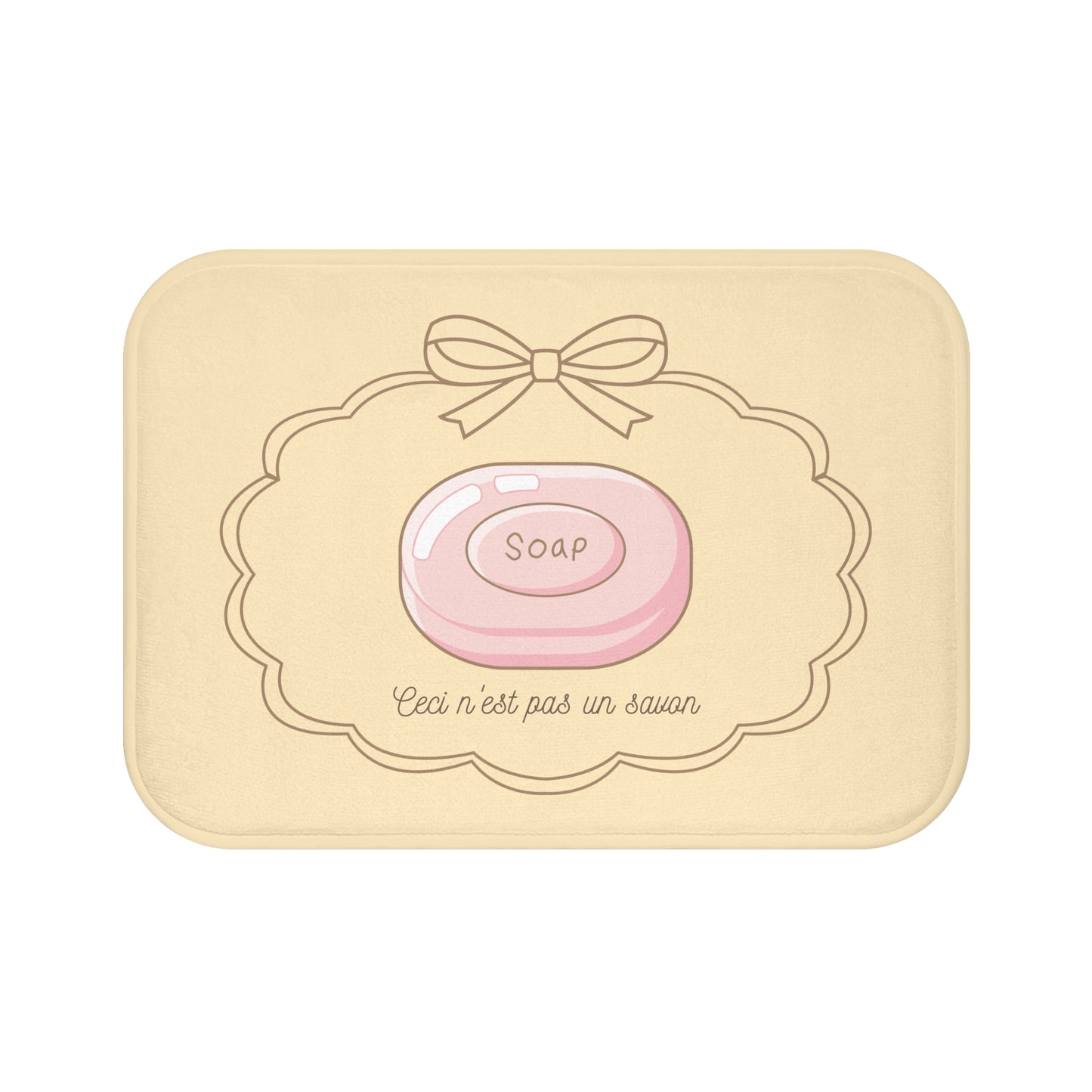 René Magritte 'Ceci n'est pas un savon' Bath Mat
