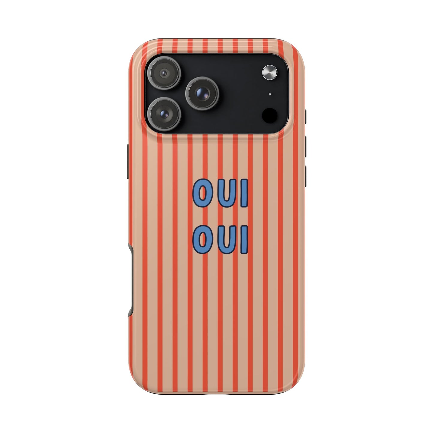 Chic iPhone Case — 'OUI OUI' RED Striped iPhone Case