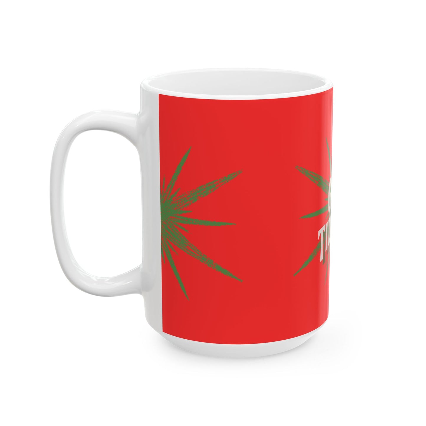 Holiday 'Good Tidings' Ceramic Mug — Festive Red Christmas Coffee Cup (11oz/15oz)