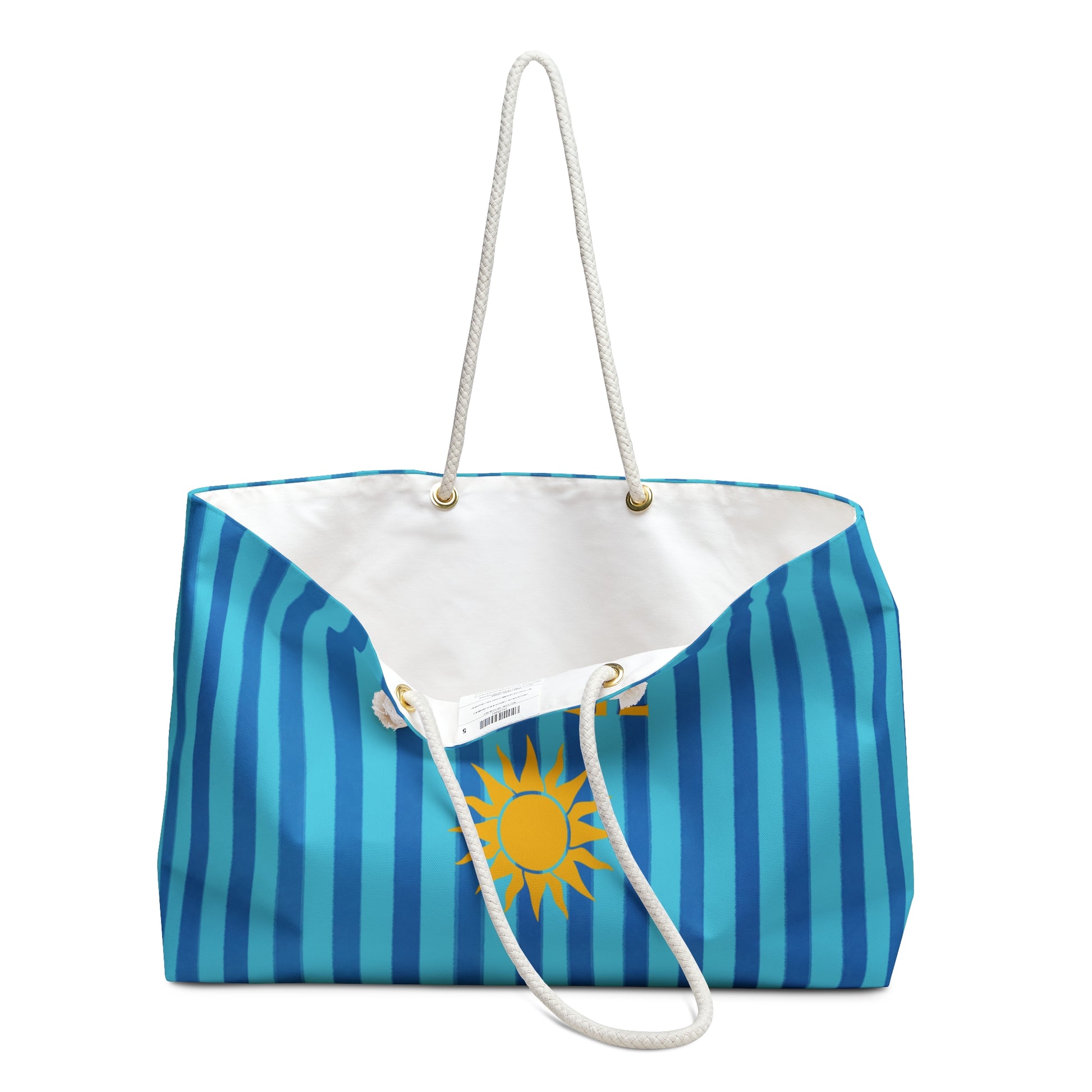 Aqua French Beach Tote - SOLEIL 