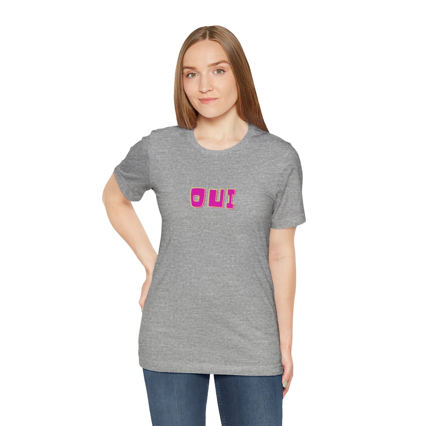 French Bold OUI Tee, Summer Colors