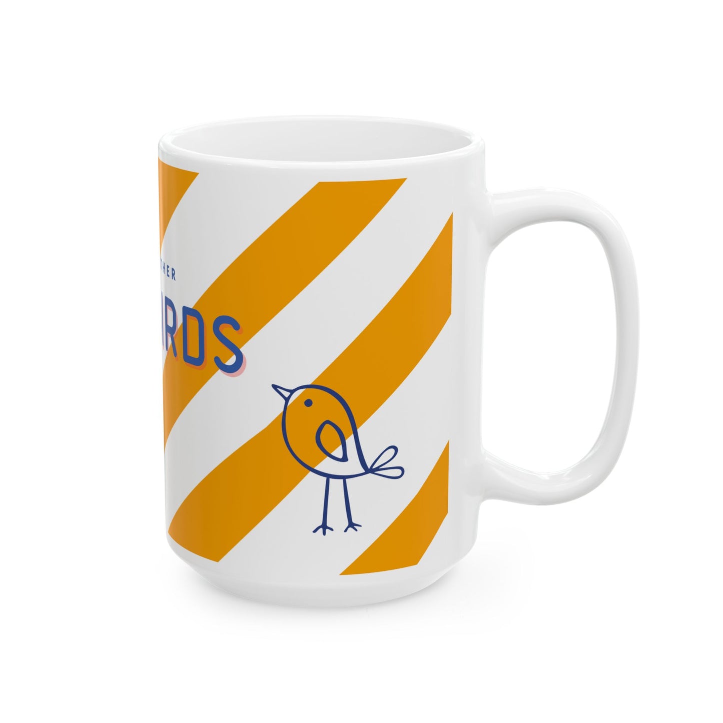 LoveBirds Preppy Couples Mug, Yellow | Newlywed Gift