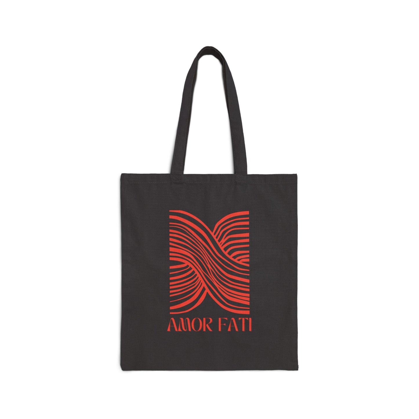 Amor Fati Abstract Tote Bag, RED