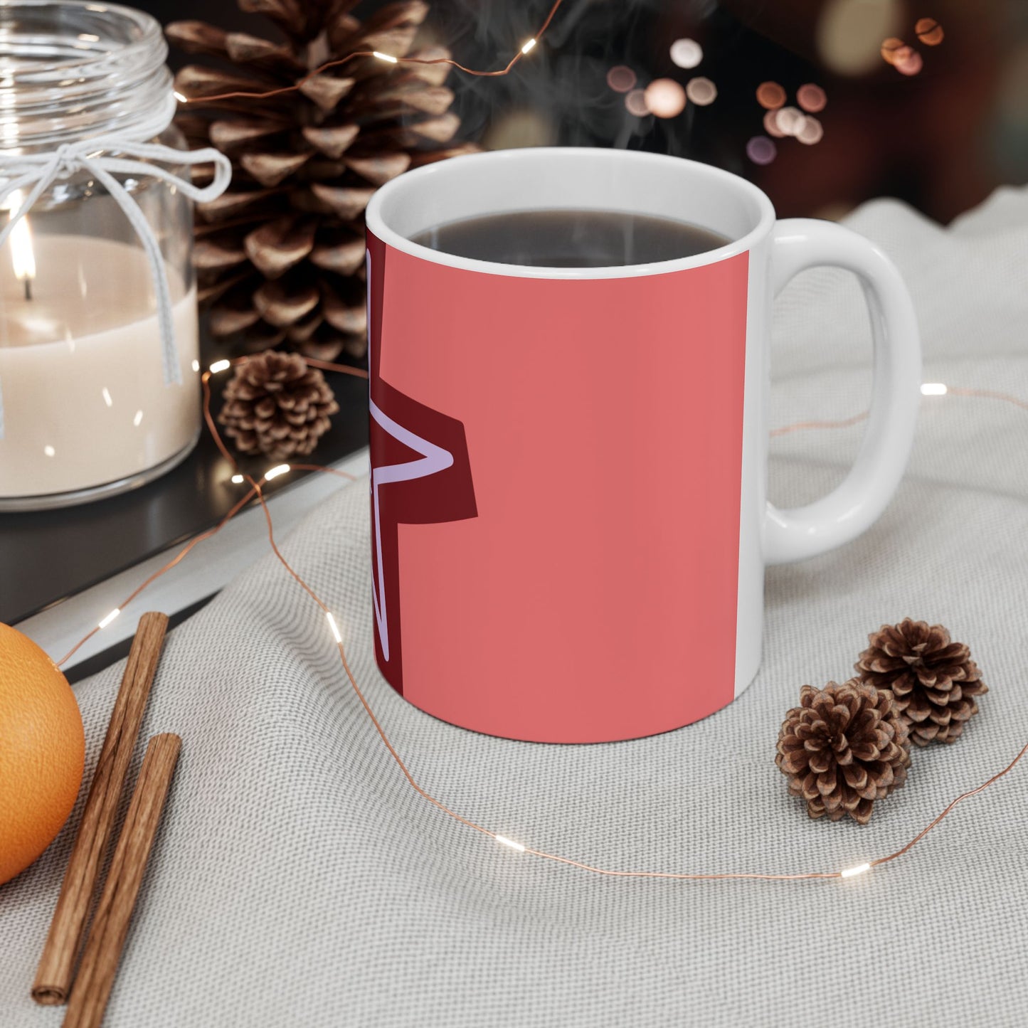 Girl Power Ceramic Mug, RED