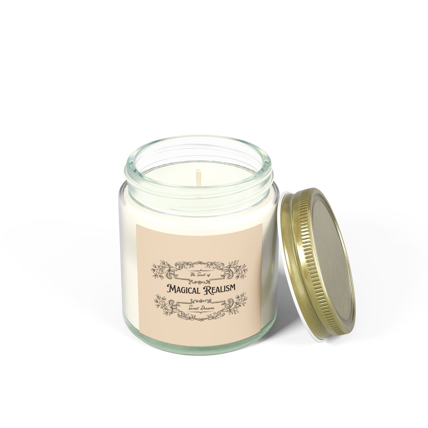 Vintage Magical Realism Scented Candles, Coconut Apricot Wax