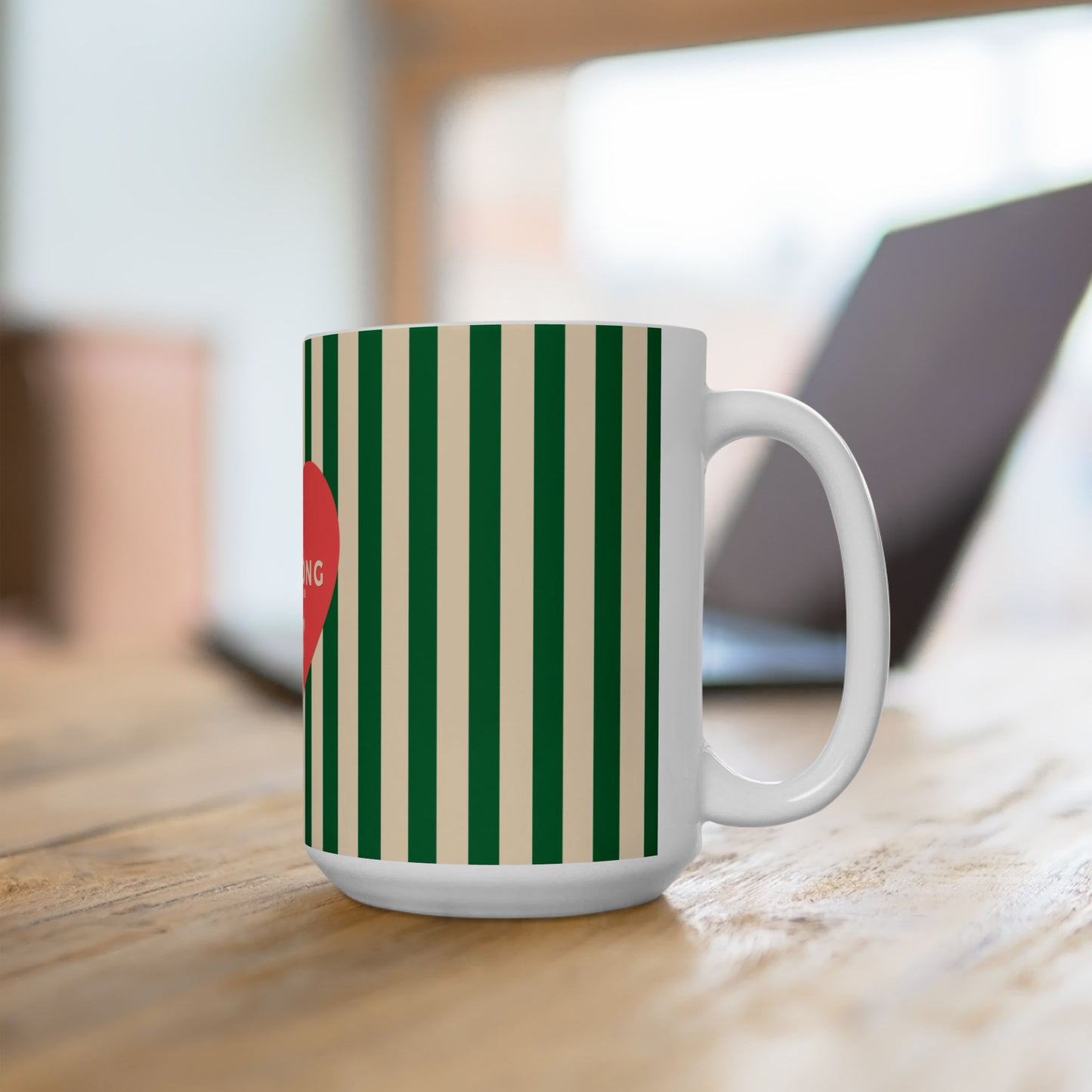 Mahjong Lover Heart Ceramic Mug – Game Night Gift