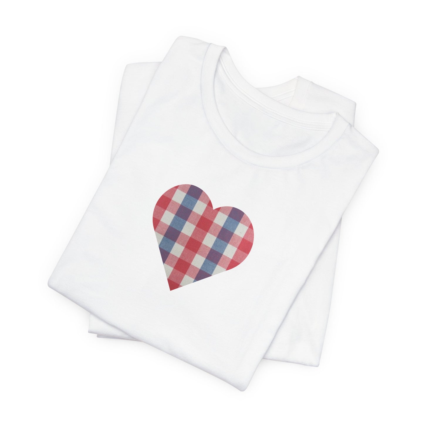 Gingham Heart Ladies Tee, Preppy Basics