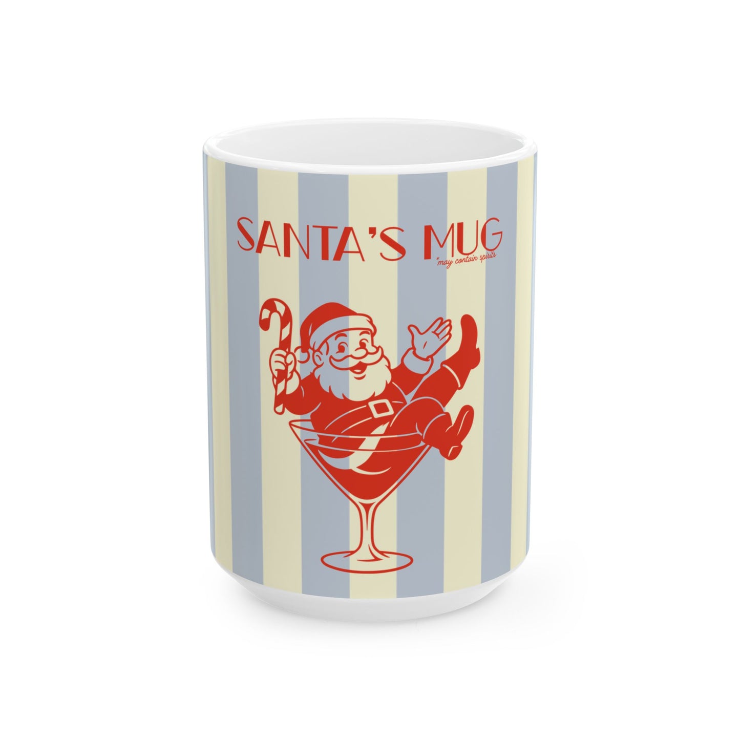 Santa's Mug Ceramic Coffee Mug — Festive Retro Santa Cocktail Design (11oz / 15oz)
