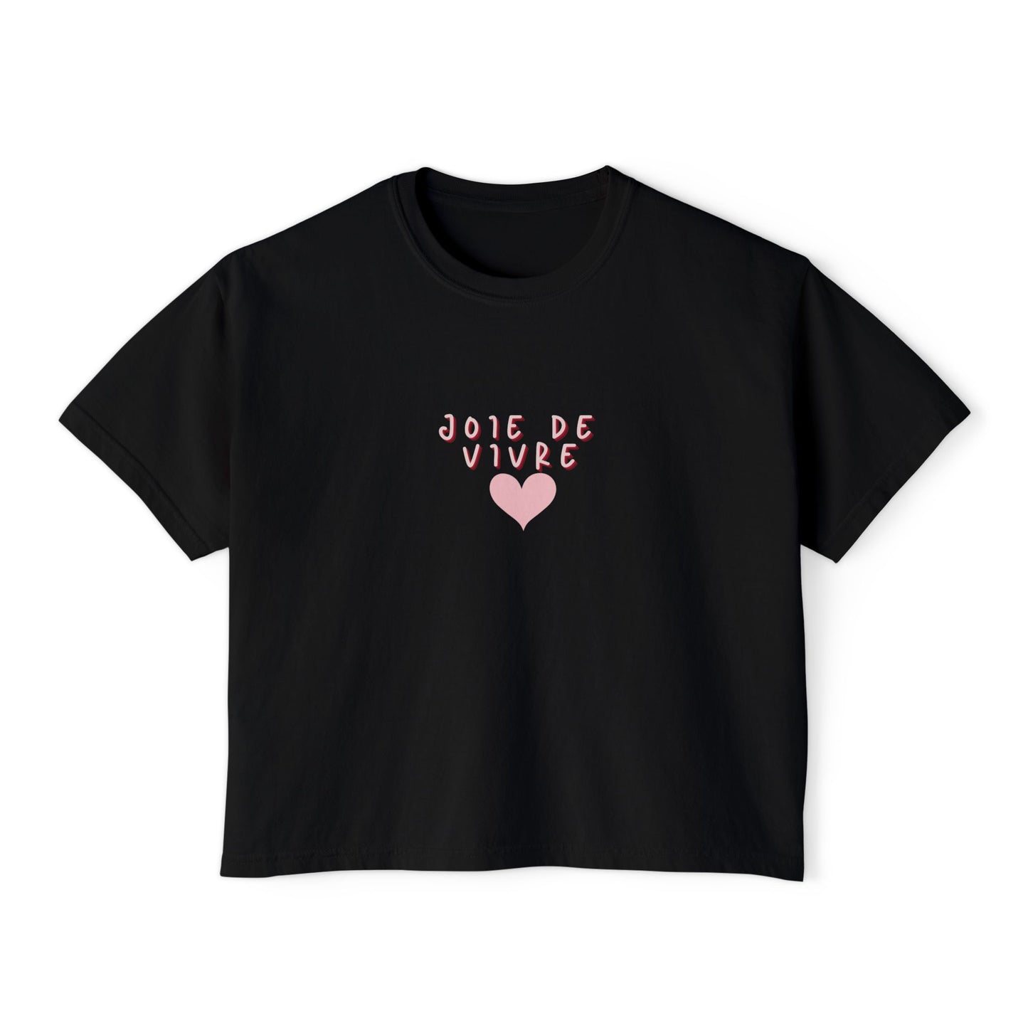 Joie de Vivre Women's Boxy Tee, French Casual Tee