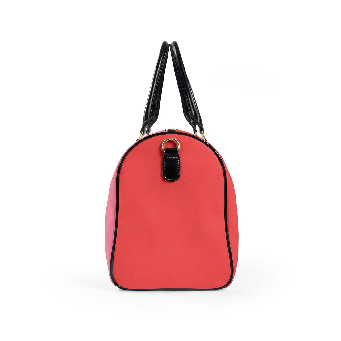 Je Ne Sais Quoi Leather Travel Bag – Pink & Red Weekender Duffle