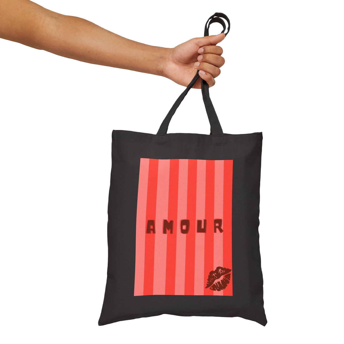 Playful AMOUR Cotton Canvas Tote Bag