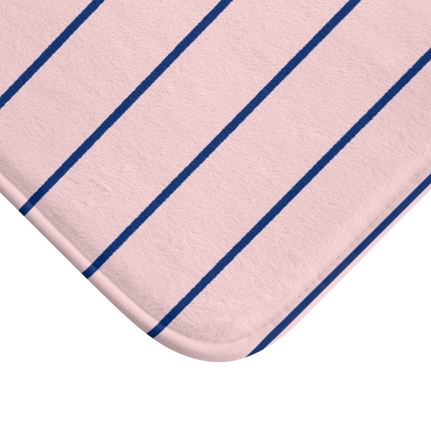 Le Bain Ballet Pink Bath Mat — French-Inspired Blue Stripe Bathroom Rug