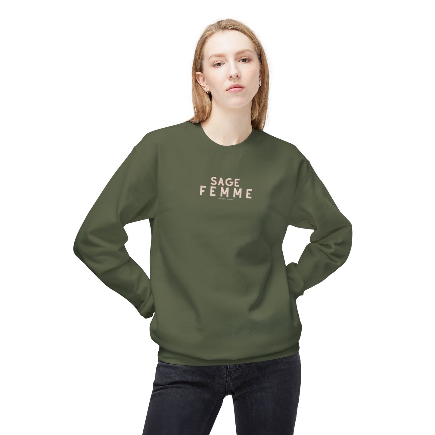 Sage-Femme Fleece Sweatshirt, Wise Woman Gift