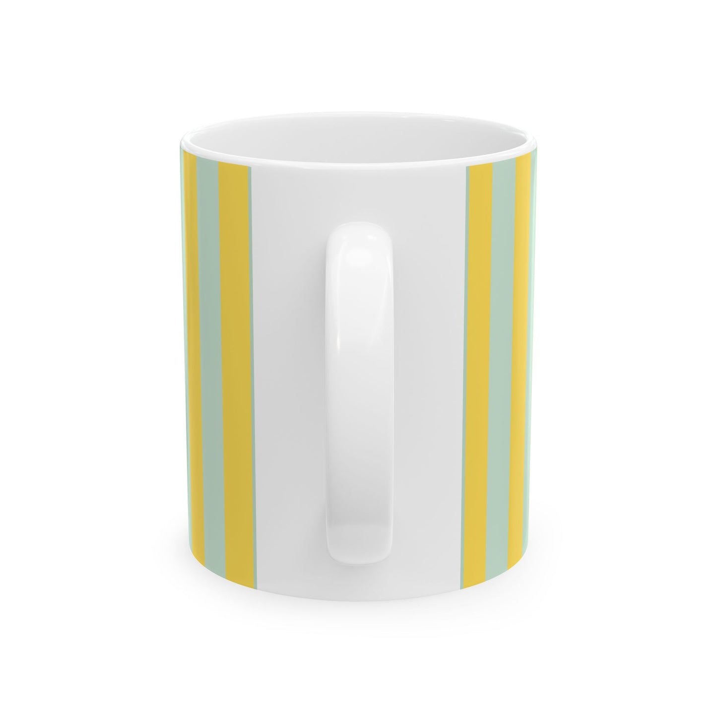 Ceramic Mug — "The Breakfast Club" Yellow Striped Coffee Mug (11oz & 15oz)