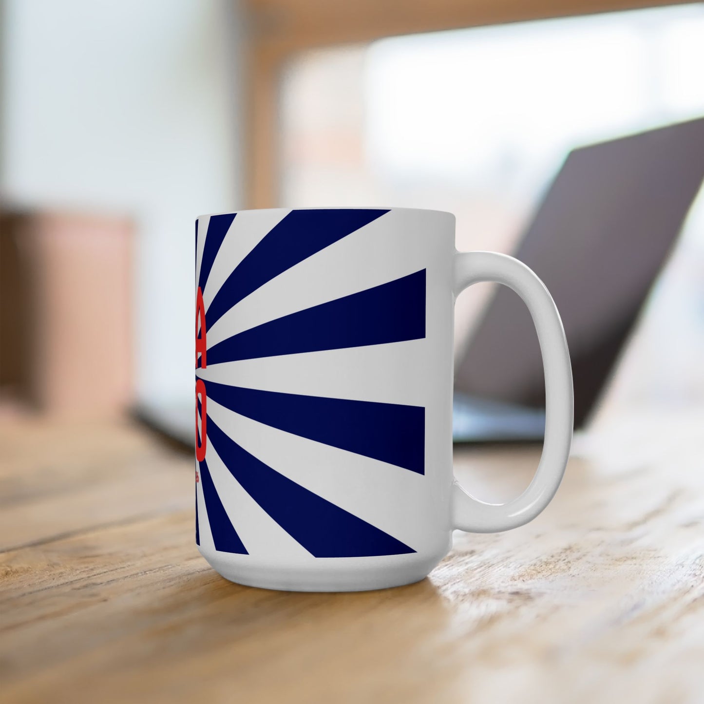 USA 250 Ceramic Mug — Red & Blue Patriotic Coffee Cup