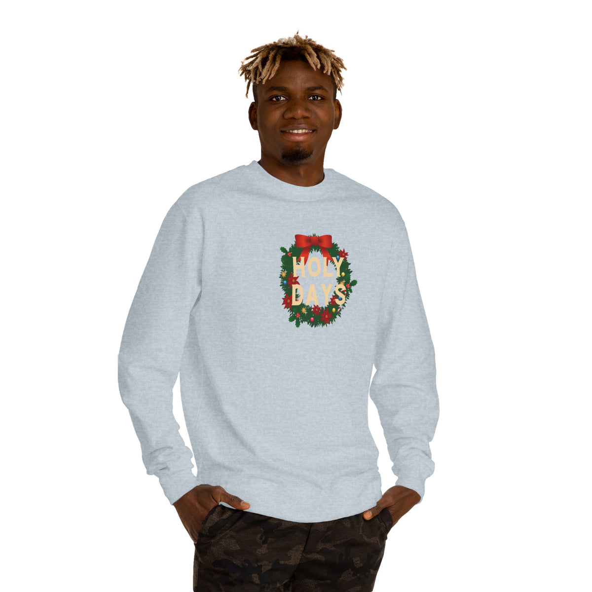 Holy Days Wreath Sweatshirt | Preppy Holiday Jumper