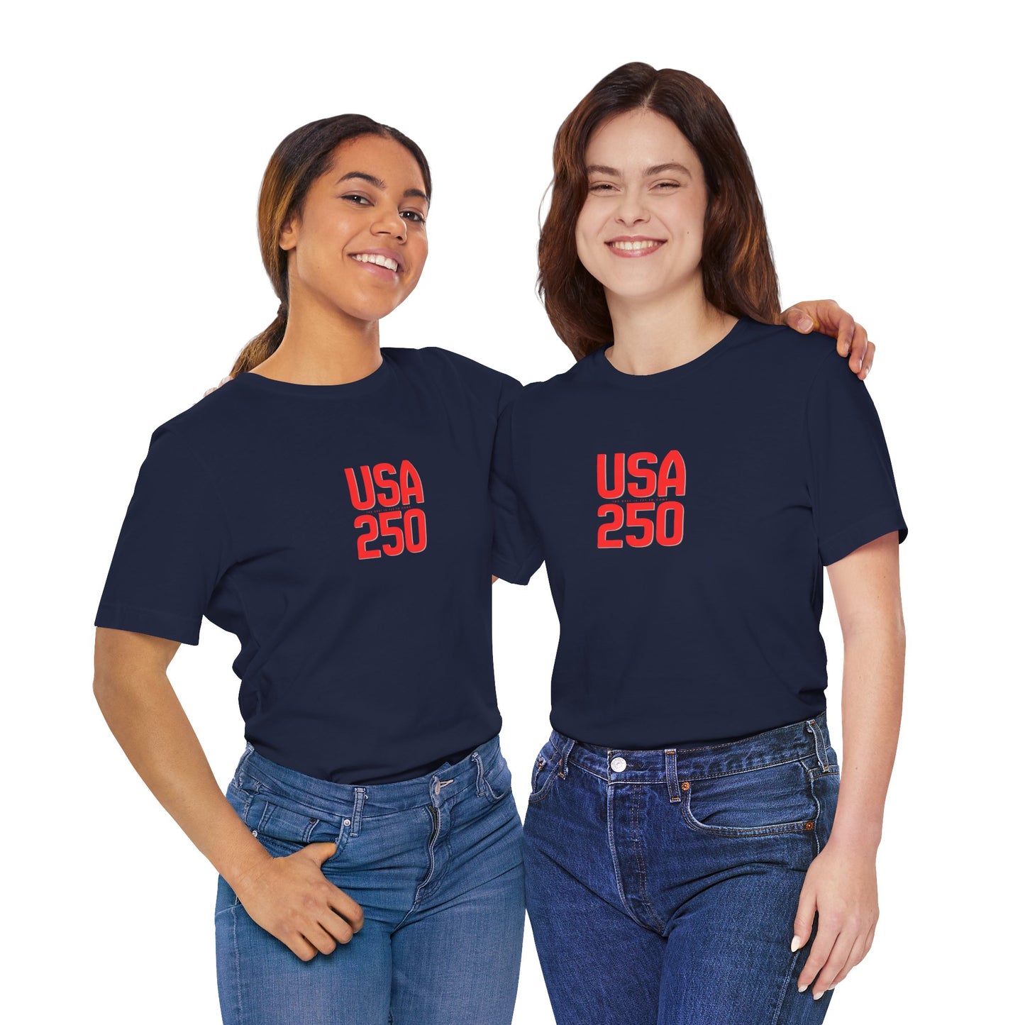 Two people wearing black t-shirts with 'Pickleball' text, standing side by side on a white background.
