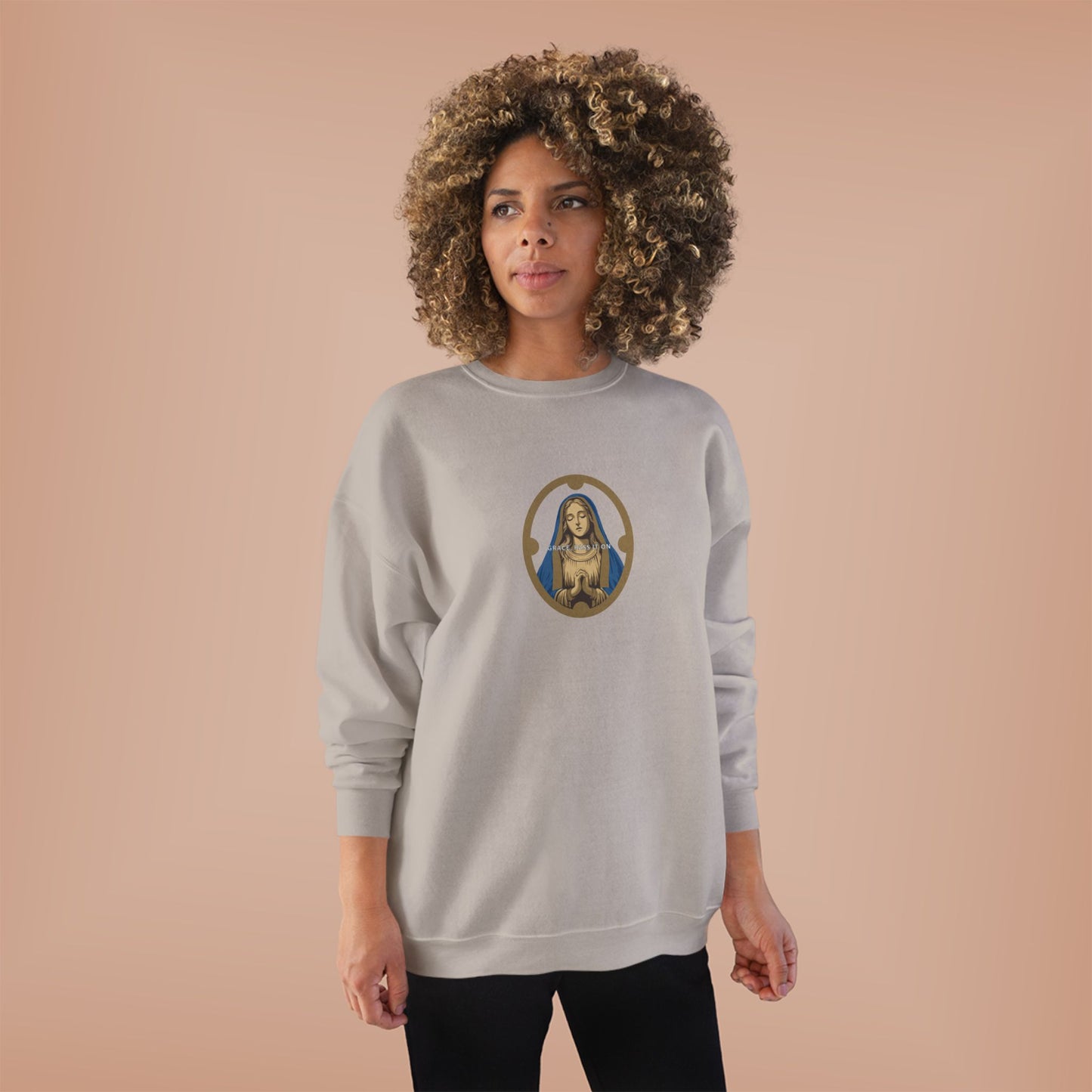 Madonna Grace Sweatshirt, Spiritual Top 