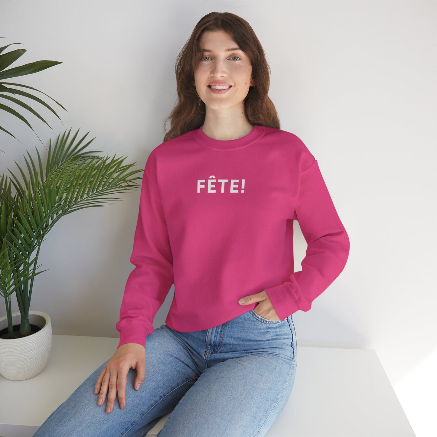 Preppy FÊTE Sweatshirt - Cozy Holiday Party Attire