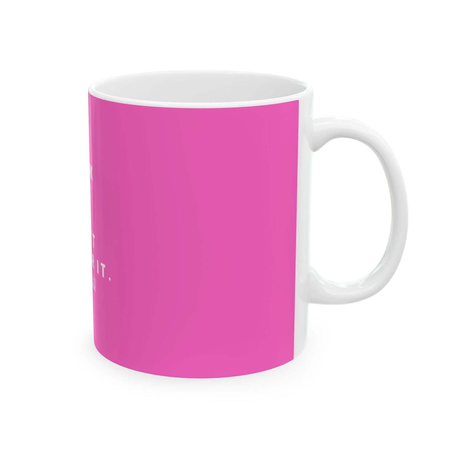 Hot Pink Fashionista Mug, Karl Lagerfeld Quote