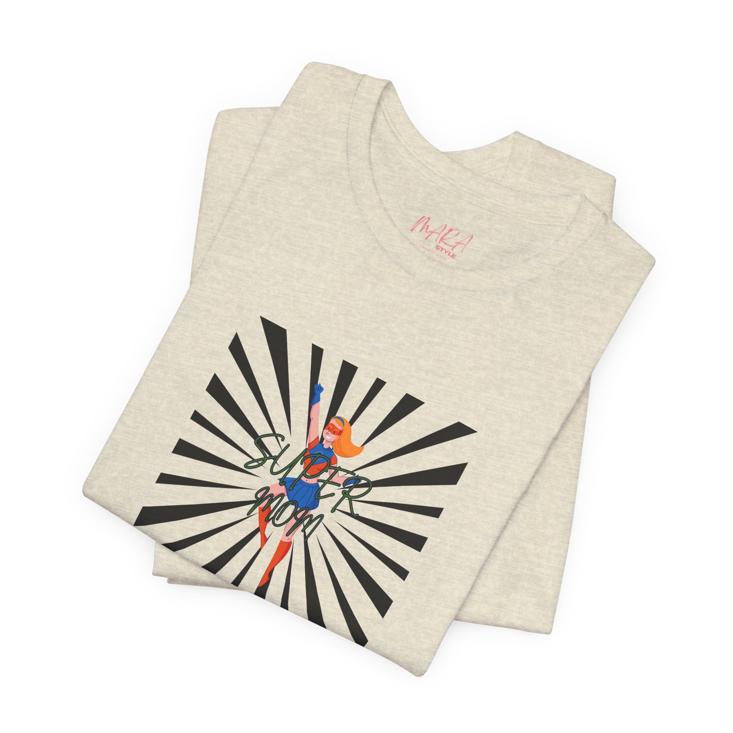 Super Mom Hero T-shirt, natural