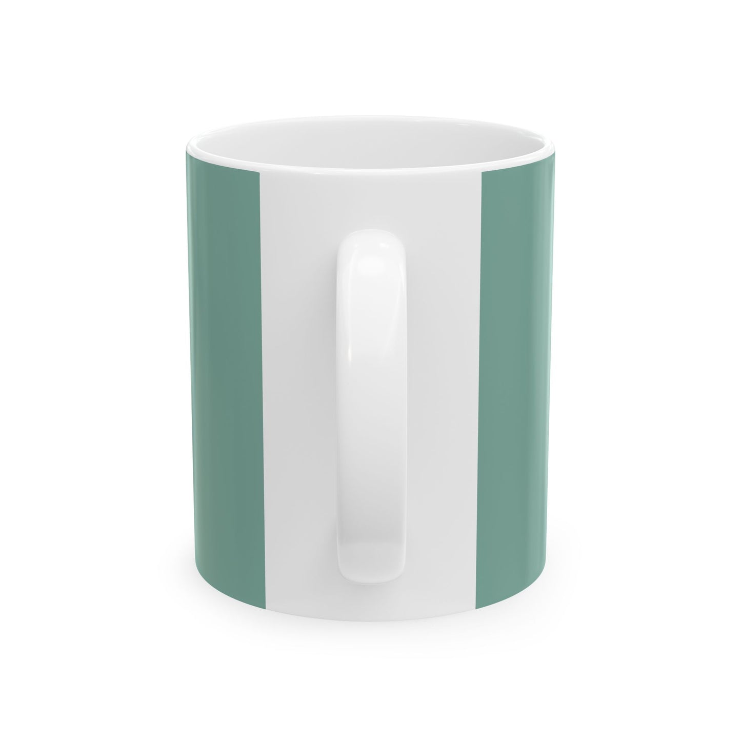 Shakespeare Quote Ceramic Mug, Sage Green — "To Thine Own Self Be True" Inspirational Coffee Cup