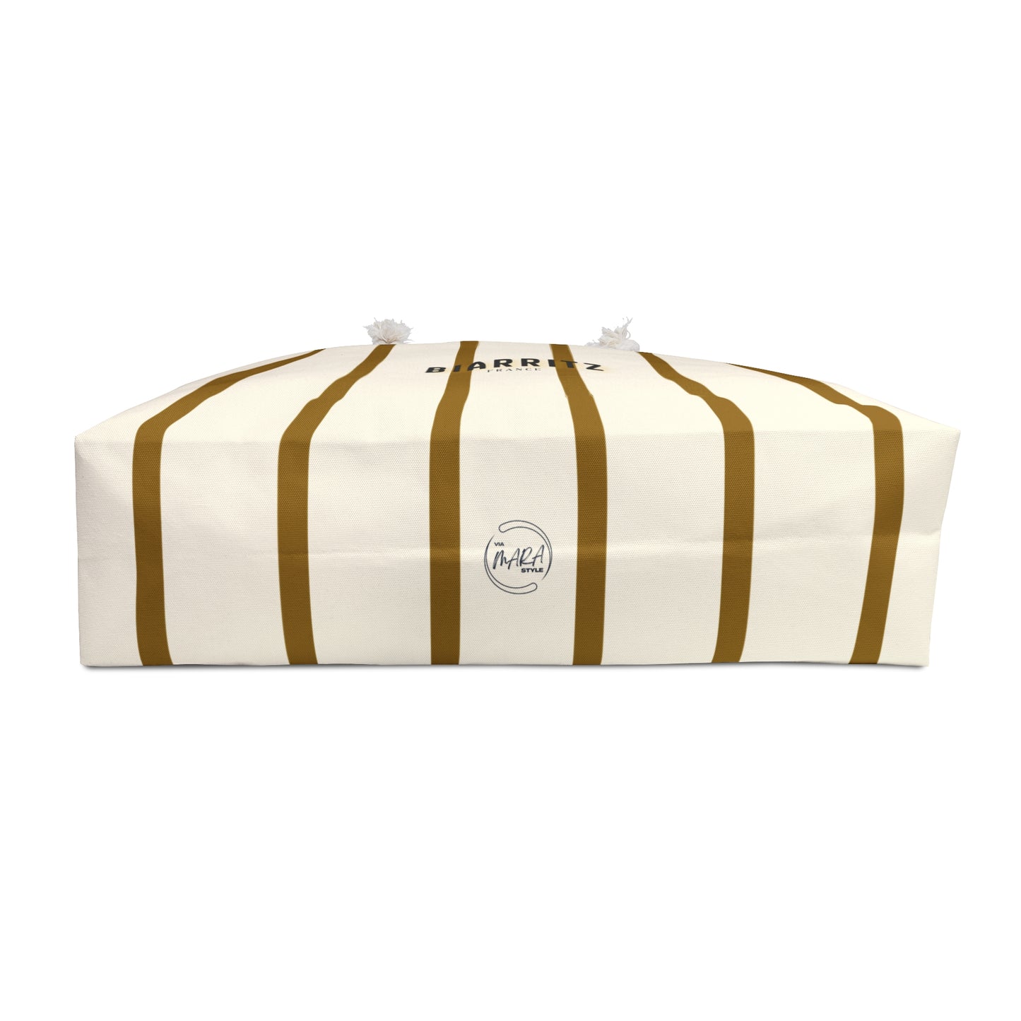 Biarritz Striped Weekender Beach Bag — Chic French Travel Tote