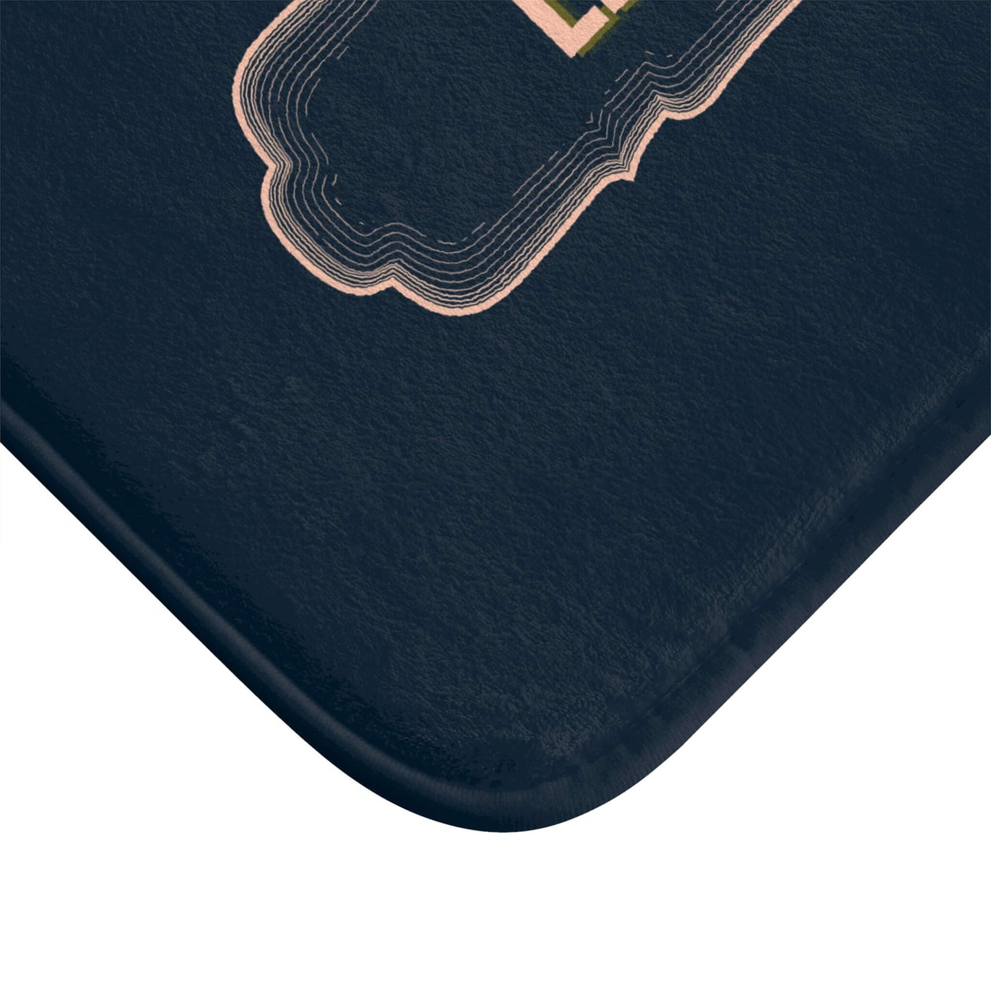 French Bathroom Bath Mat – 'Le Bain' Deep Navy