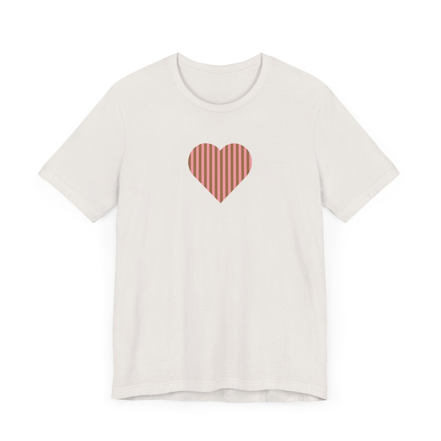 Pink/Brown Heart Ladies Tee | Preppy Basics