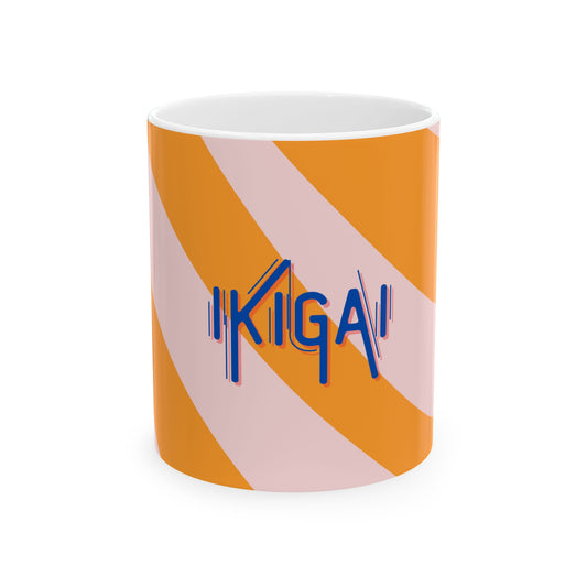 Ikigai Ceramic Mug, Japanese Philosophy Coffee Cup