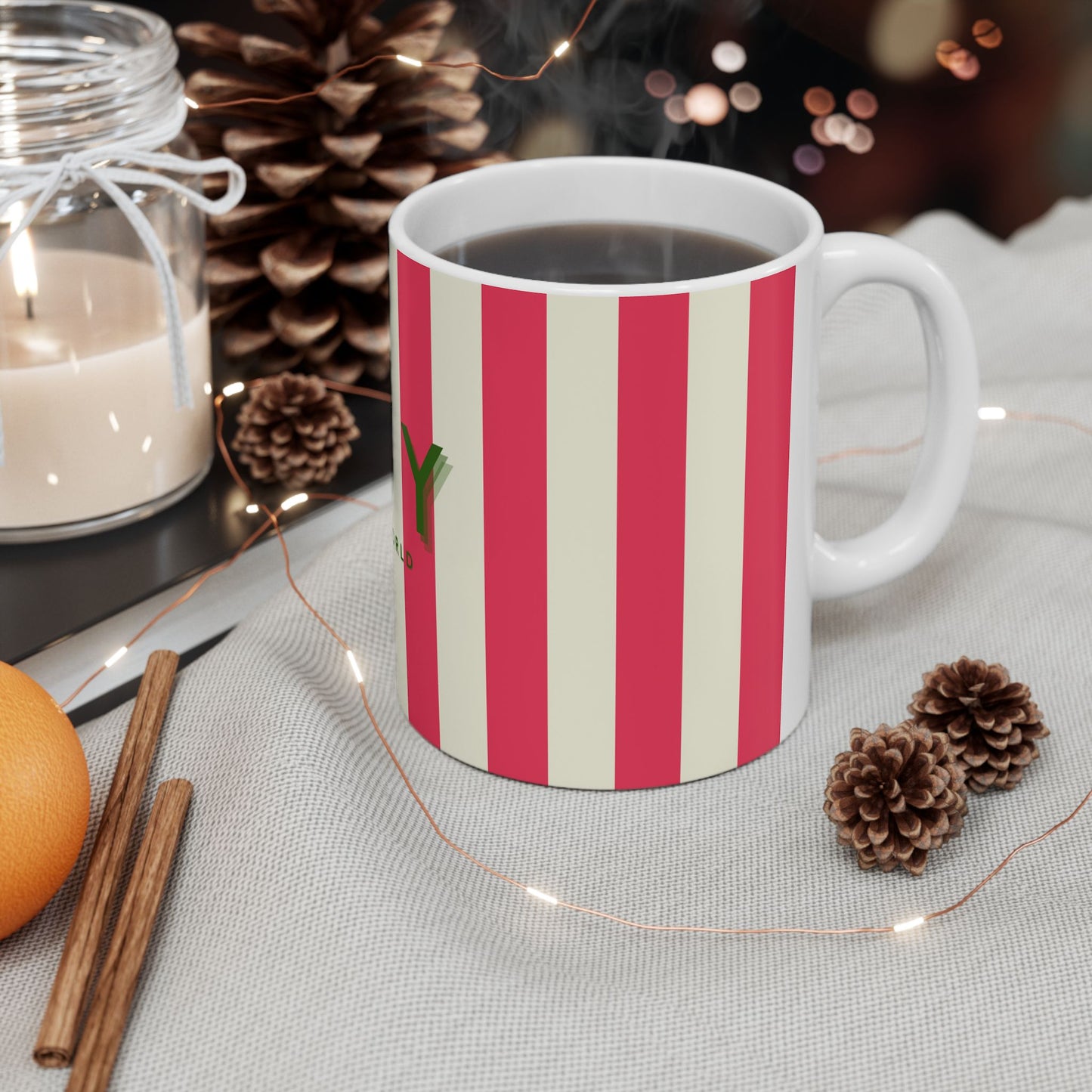 Mug - Festive 'JOY to the world' Holiday Season Design (11oz, 15oz)